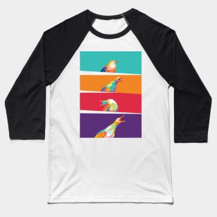 Screaming Bird Meme Popart Baseball T-Shirt